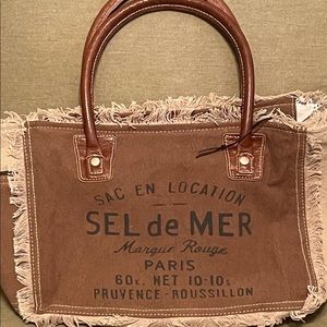 Myra Upcycled Sel De Mer Canvas Bag